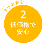 3つの安心 2 低価格で安心